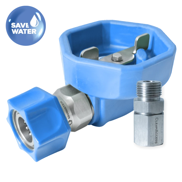 Zawór kulowy ULTRA HYGIENIC® ½’’ – osłona gumowa, niebieski – SAVE WATER