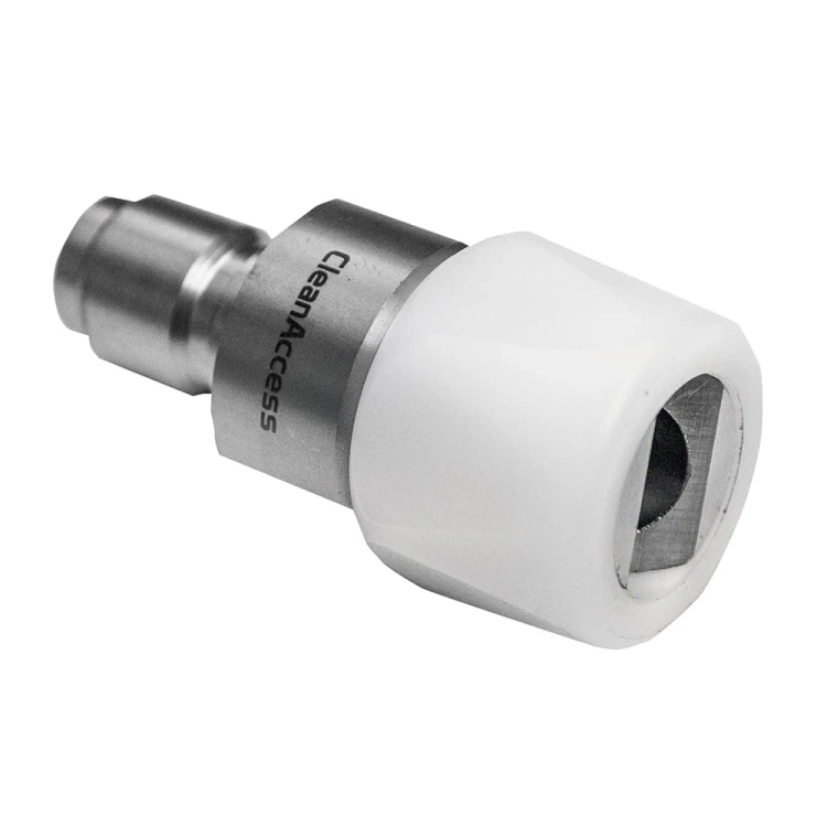 Lanca pianowa ULTRA HYGIENIC® 70 mm z dyszą 65/150 – widok z przodu