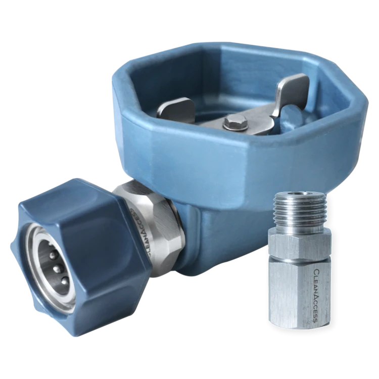 Zawór kulowy ULTRA HYGIENIC® ½’’ z osłoną gumową, złącze żeńskie i obrotowe – wykrywalny