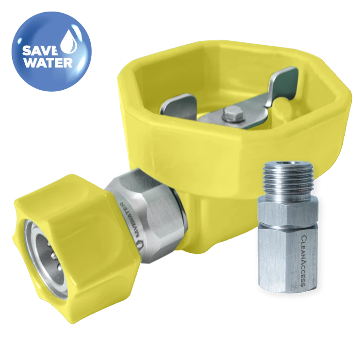 Zawór kulowy ULTRA HYGIENIC® ½’’ – osłona gumowa, żółty – SAVE WATER