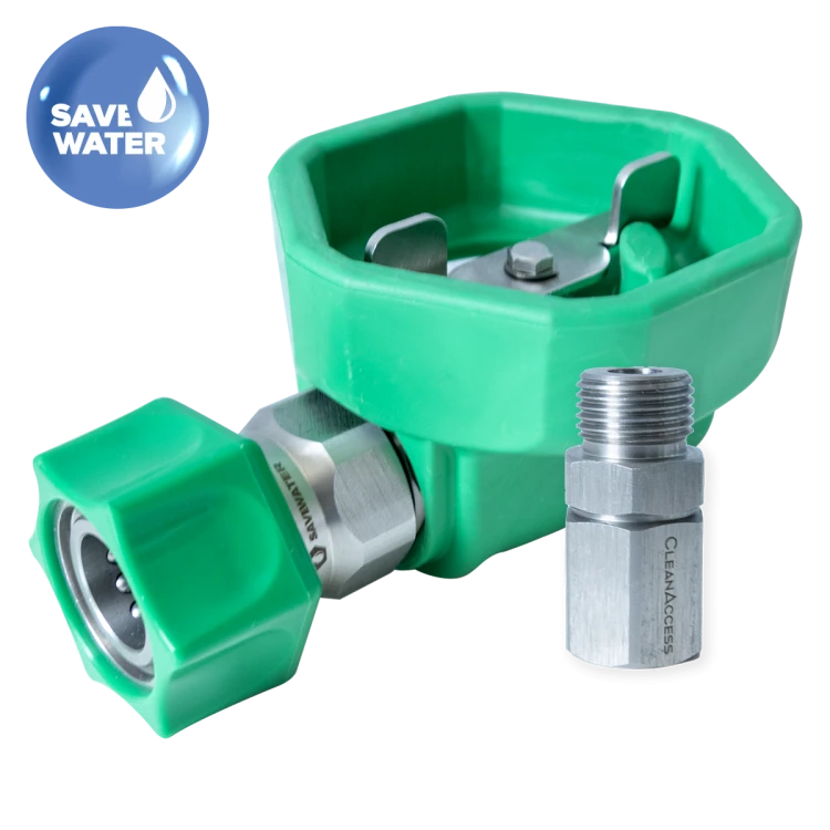 Zawór kulowy ULTRA HYGIENIC® ½’’ – osłona gumowa, zielony – SAVE WATER