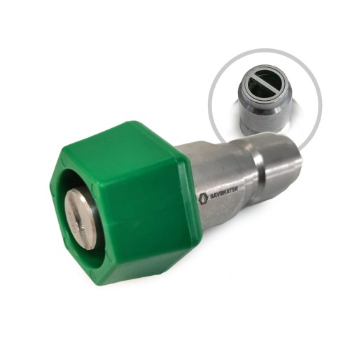 Lanca pianowa SAVE WATER ULTRA HYGIENIC® Antimicrobial 70 mm z dyszą 15/30 – strumień płaski, zielona