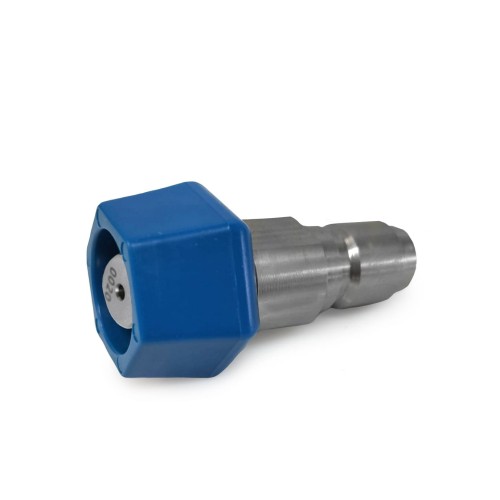 Lanca pianowa ULTRA HYGIENIC® Antimicrobial 70 mm z dyszą 15/20 – strumień płaski, niebieska